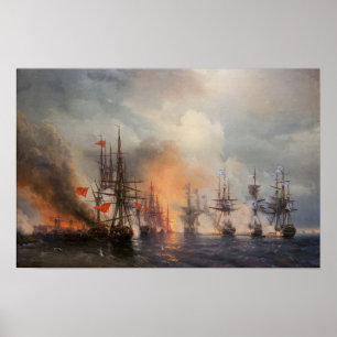 Poster Aivazovsky - Batalha De Sinope