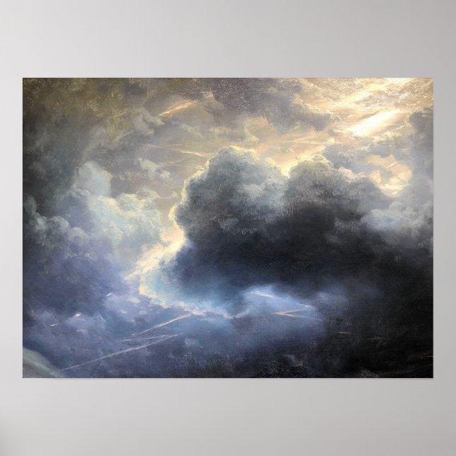 Poster Aivazovsky - Fragmento da Nuvem e Relâmpago (Frente)