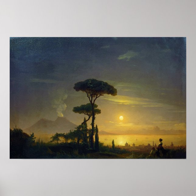 Poster Aivazovsky - Golfo De Nápoles (Frente)
