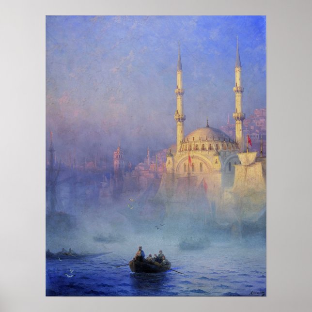 Poster Aivazovsky - Mesquita de Constantinopla (Frente)