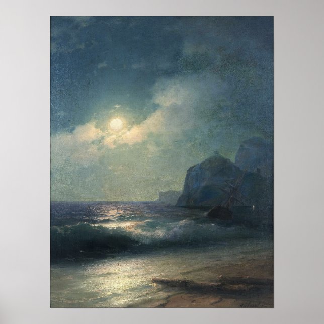 Poster Aivazovsky - Naufrágio (Frente)