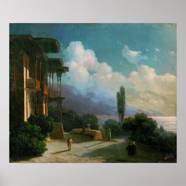 Poster Aivazovsky - Noite Perto de Ialta 1866 (Frente)