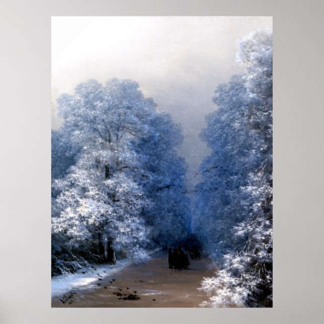 Poster Aivazovsky - Paisagem de inverno (Frente)