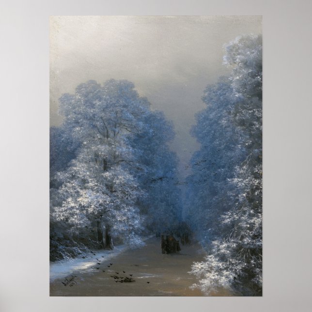 Poster Aivazovsky - Paisagem de inverno (Frente)