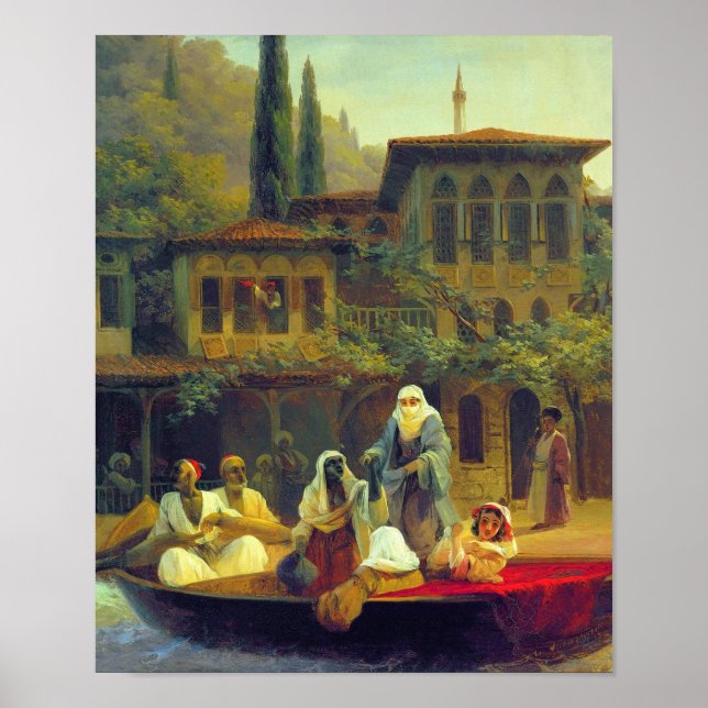 Poster Aivazovsky - Passeio de Barco em Constantinopla —  (Frente)