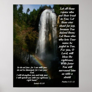 Poster Ajuda de Waterfall & Rainbow a partir de Deus Impr