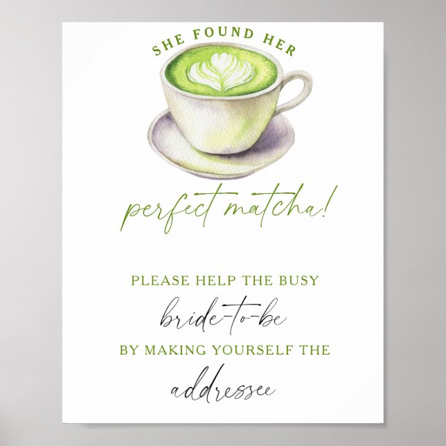 Poster Ajuda no Casamento Matcha para a Noiva Ocupada (Frente)