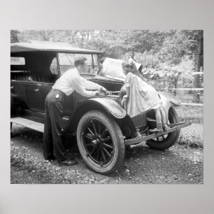 Póster Ajudando o Papai, 1923. Foto Antiga