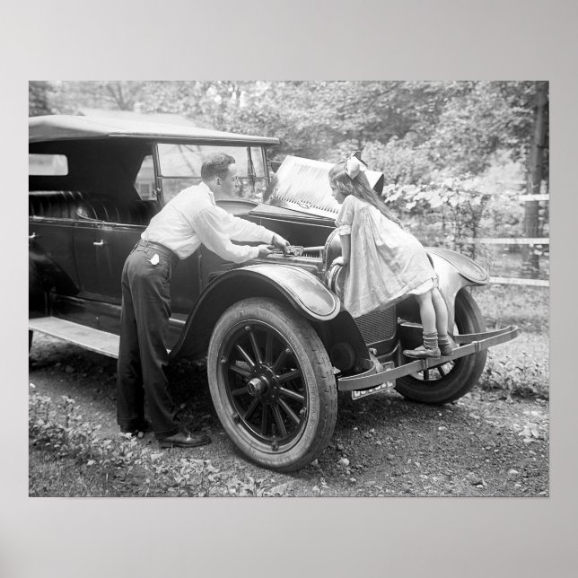 Póster Ajudando o Papai, 1923. Foto Antiga (Frente)