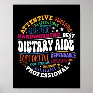 Poster Ajudante de Dieta Apreciação da Vida Profissionais