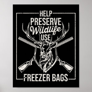 Poster Ajudar A Preservar A Vida Selvagem Usar O Freezer 