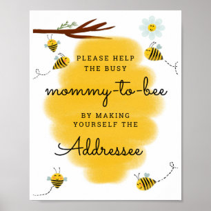 Poster Ajudar Mamãe a abelha ocupada Destinatário do Ch