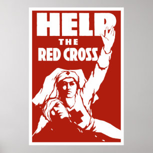 Póster Ajude a cruz vermelha