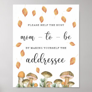 Poster Ajude a Futura Mamãe Ocupada a Escrever um Envelop
