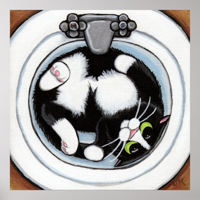 Póster Ajustado escuro (v3) em castanho | Art. Cat (Frente)