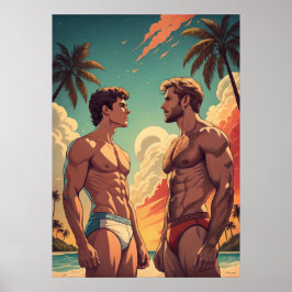 Poster Ajustados na praia