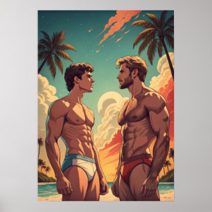 Poster Ajustados na praia