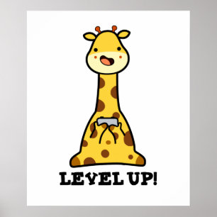 Poster Ajuste o trocadilho girafa