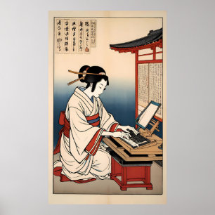 Poster Ajustes antecipados do teclado