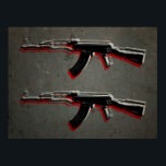 Póster AK47 Pop de Arte de Fenda de Assalto<br><div class="desc">AK47 Pop de Arte de Fenda de Assalto</div>
