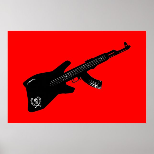 Poster AK 47 Violão (Frente)