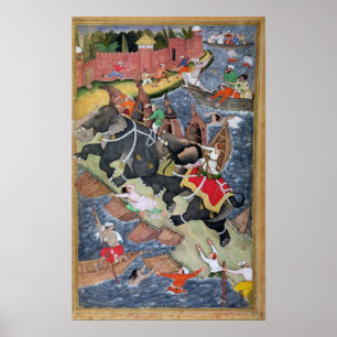 Póster Akbar domestica o elefante selvagem, Hawa'i