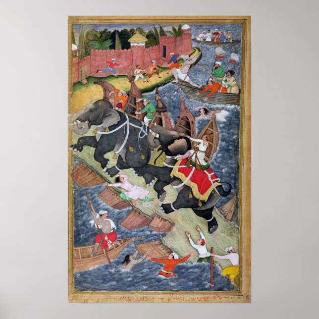 Póster Akbar domina o Elefante Savage, Hawa'i (Frente)