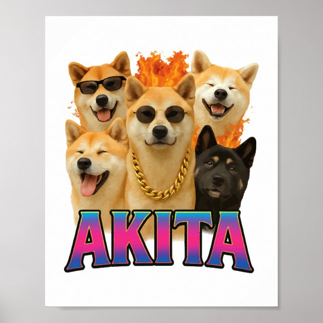Poster Akita  (Frente)