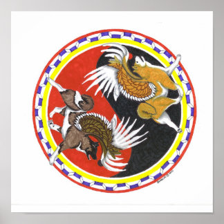 Poster akita yin e yang