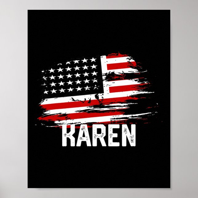Poster Akok Women's Karen Usa Flag Personalizou 4º de (Frente)