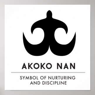 Póster AKOKO NAN | símbolo da nutrição e disciplina