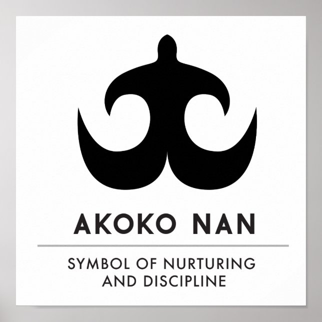 Póster AKOKO NAN | símbolo da nutrição e disciplina (Frente)