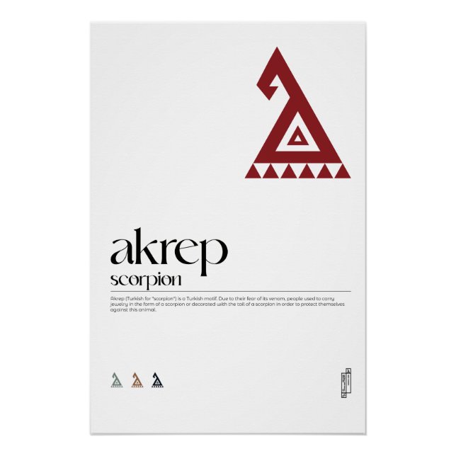 Póster Akrep (Escorpião) Poster de Motif Turco (Frente)