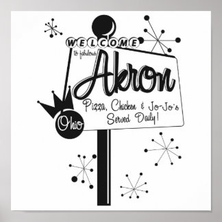 Poster Akron - Pizza, Frango e JoJo
