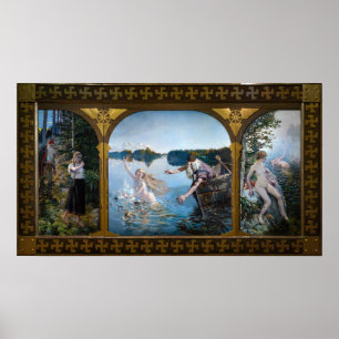 Poster Akseli Gallen-Kallela - Aino Triptych