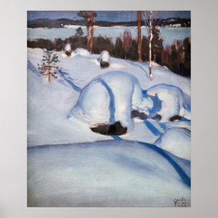 Poster Akseli Gallen-Kallela - Paisagem de Inverno #1
