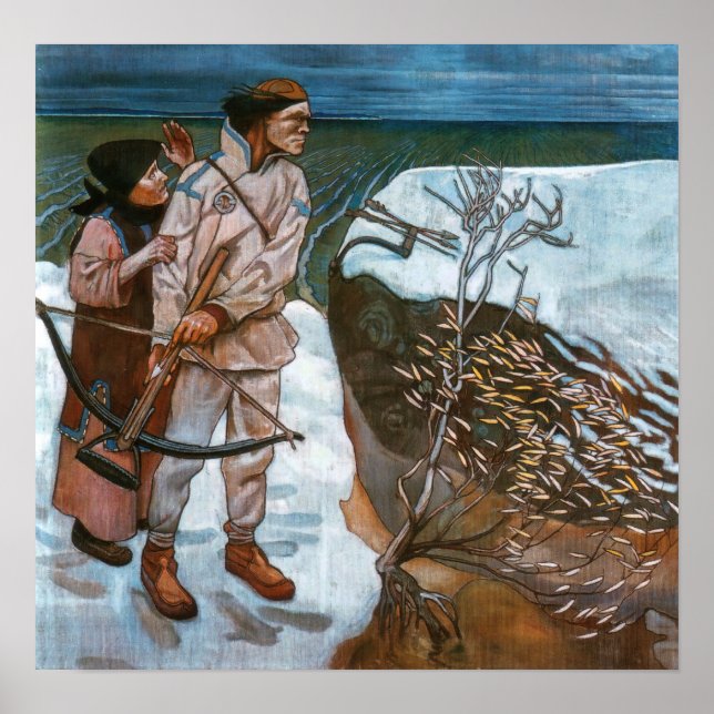 Poster Akseli Gallen-Kallela - Vingança de Joukahainen (Frente)