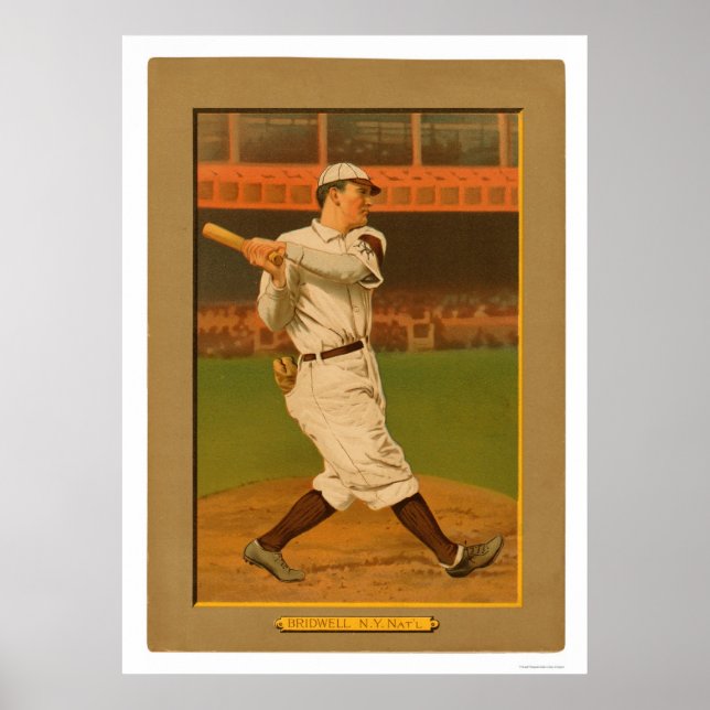Poster Al Bridwell Giants Baseball 1911 (Frente)