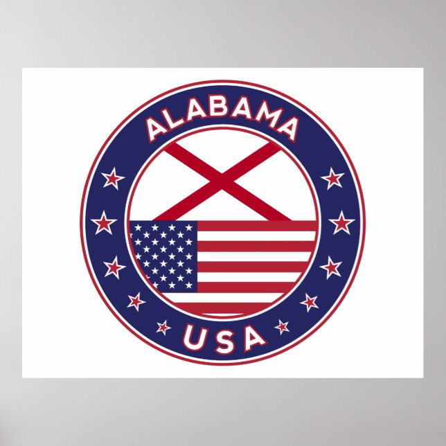 Poster Alabama, Estados Unidos, Alabama (Frente)