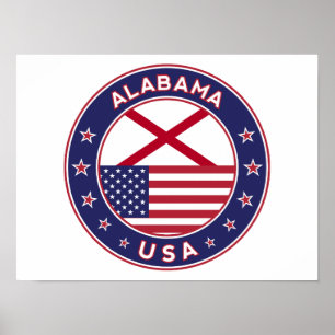 Poster Alabama, Estados Unidos, Alabama