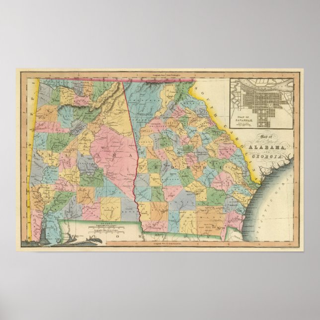 Póster Alabama, Geórgia (Frente)