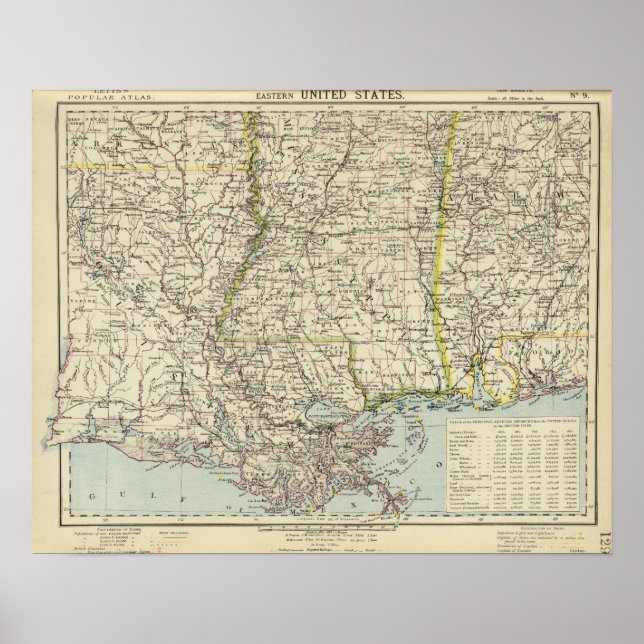 Poster Alabama, Mississippi, Louisiana, Arkansas (Frente)
