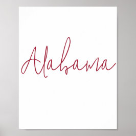 Poster Alabama State Souvenir
