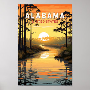Poster Alabama Viagem Art Vintage