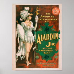 Poster Aladdin Jr. Conto de um Maravilhoso Teatro Lâmpada