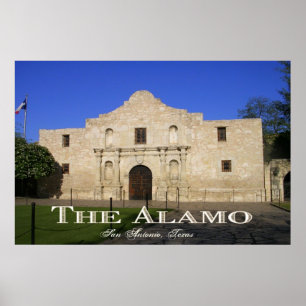 Póster Alamo, San Antonio Texas