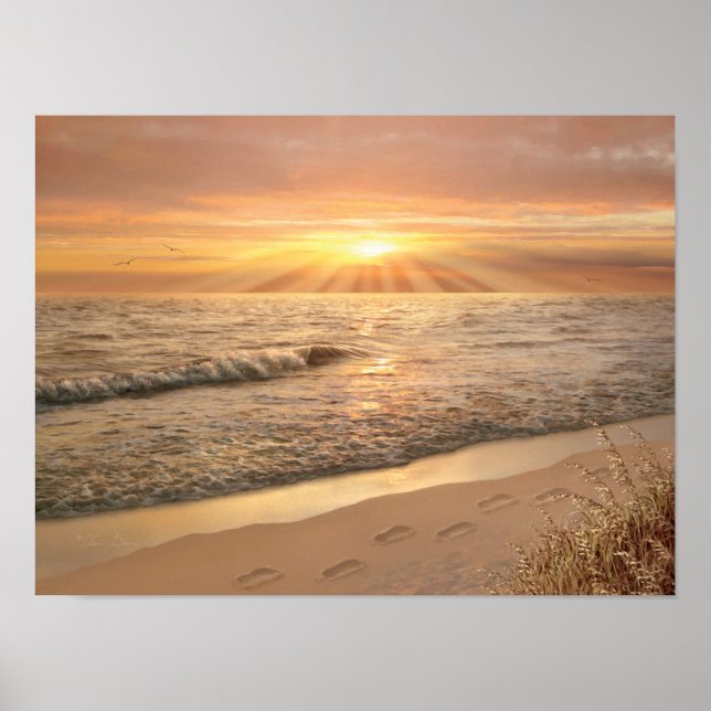 Poster Alan Giana "Pegadas na areia" (Frente)