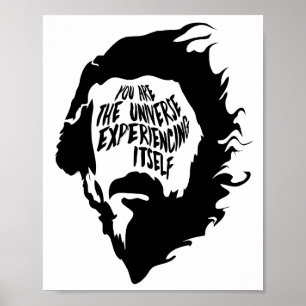 Poster Alan Watts você é o Universo experimentando a si m
