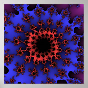 Poster alaranjado azul feito sob encomenda do olho