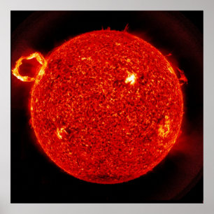 Póster Alargamento solar que está sendo emitido de nosso